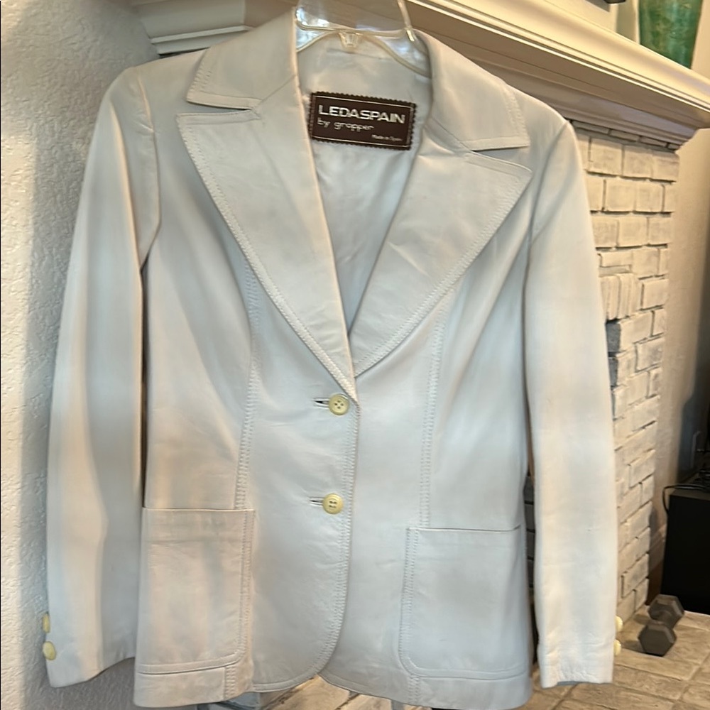 Vintage Ledaspain Spain leather blazer